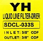 Фильтр жидкостный YH SDCL 033S (3/8 пайка), осушитель/антикислотный