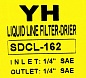 Фильтр жидкостный YH SDCL 162 (1/4 резьба), осушитель/антикислотный