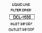 Фильтр-осушитель Danfoss DCL 163S (3/8 пайка), 023Z503091 (Китай)