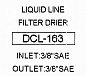 Фильтр-осушитель Danfoss DCL 163 (3/8 резьба), 023Z5008 (Китай)