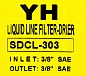 Фильтр жидкостный YH SDCL 303 (3/8 резьба), осушитель/антикислотный