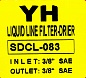 Фильтр жидкостный YH SDCL 083 (3/8 резьба), осушитель/антикислотный