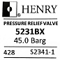 Клапан предохранительный для ресивера Henry 5231BX (1/2 NPTF x 5/8 SAE, 45 bar)