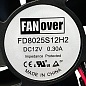 Вентилятор 80х80х25 мм 12VDC, Fanover FD8025S12H2