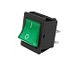 Кнопка сетевая KCD4-301-C G/4P (зеленая, с подсветкой)