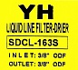 Фильтр жидкостный YH SDCL 163S (3/8 пайка), осушитель/антикислотный